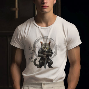 Warrior Cat wearing an armour,holding a sword T-Shirt