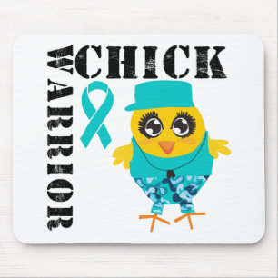 Warrior Chick Ovarian Cancer Mouse Mat