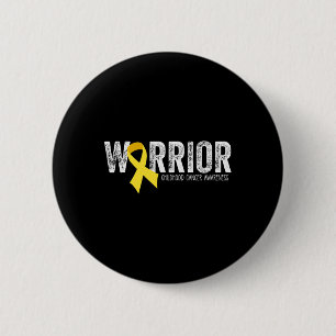 Warrior Childhood Cancer Awareness Ribbon Child Ki 6 Cm Round Badge