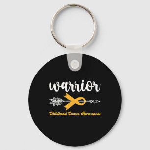 Warrior Childhood Cancer Awareness Support Strong  Key Ring