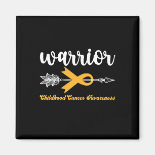 Warrior Childhood Cancer Awareness Support Strong Magnet