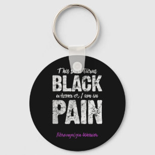 Warrior Chronic Pain Fibro Awareness Distressed Key Ring
