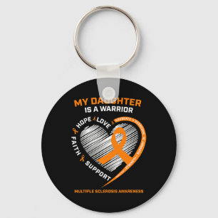 Warrior Daughter Wear Orange Multiple Sclerosis Aw Key Ring