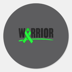 Warrior Depression Anxiety Mental Health Awareness Classic Round Sticker