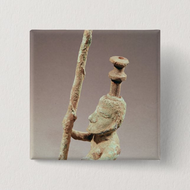 Warrior, Dong-son Civilisation, from Vietnam 15 Cm Square Badge (Front)