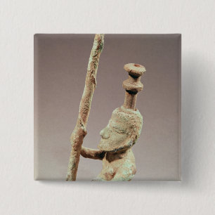 Warrior, Dong-son Civilisation, from Vietnam 15 Cm Square Badge