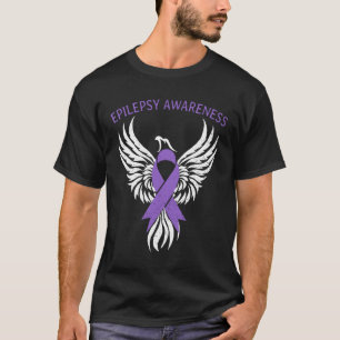 Warrior Epilepsy Awareness Month Gift Purple Ribbo T-Shirt