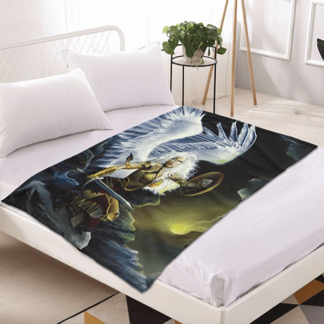 Warrior Fantasy Angel Sword Fleece Blanket (Creator Uploaded)