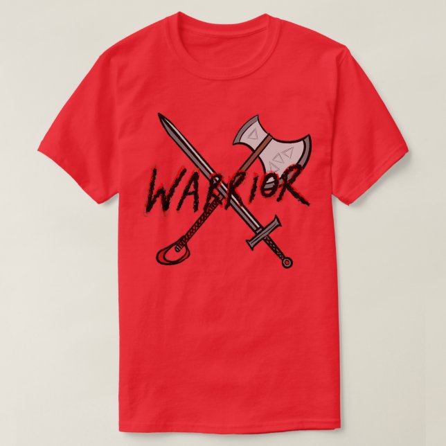 Warrior Fantasy RPG class badge T-Shirt (Design Front)