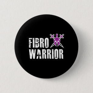 Warrior - Fibromyalgia Awareness Fighter 1 6 Cm Round Badge
