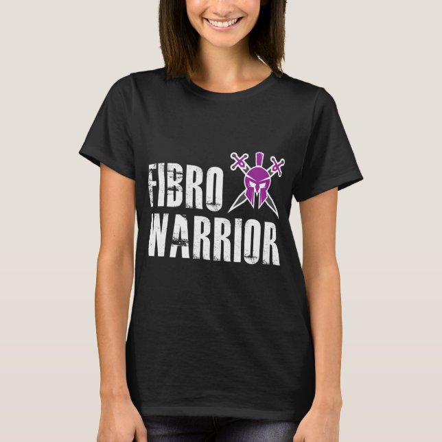 Warrior - Fibromyalgia Awareness Fighter 1  T-Shirt (Front)