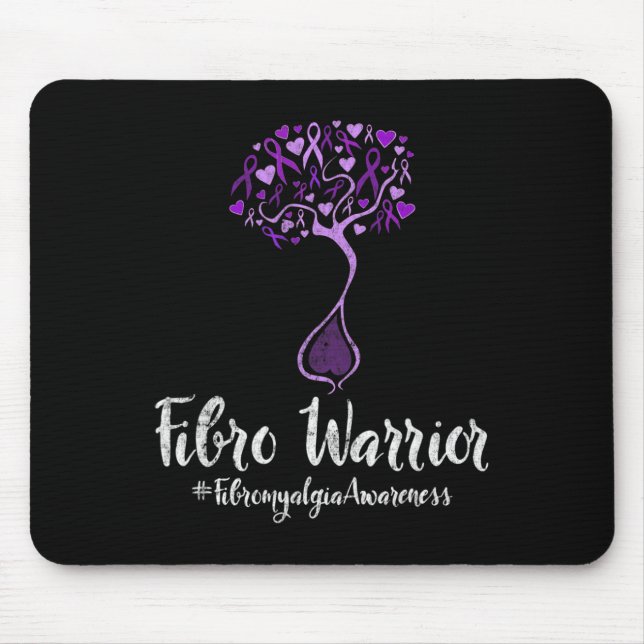 Warrior - Fibromyalgia Support And Awareness  Mouse Mat (Front)