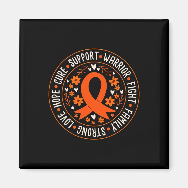 Warrior Fight Family Strong Love Hope Cure Support Magnet (Front)