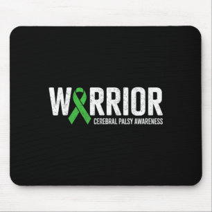 Warrior Fighter Cerebral Palsy Awareness CP Ribbon Mouse Mat