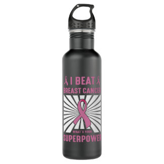 Warrior Fighter I Beat Breast Cancer Survivor 710 Ml Water Bottle