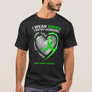 Warrior Fighter Women Wife Husband Kidney Disease T-Shirt
