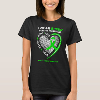 Warrior Fighter Women Wife Husband Kidney Disease  T-Shirt