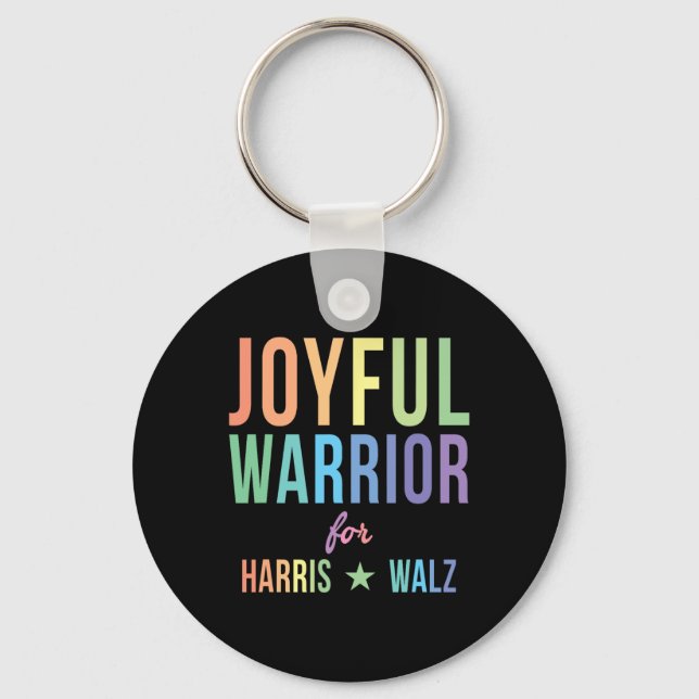 Warrior For Kamala Harris Tim Walz 2024 2  Key Ring (Front)