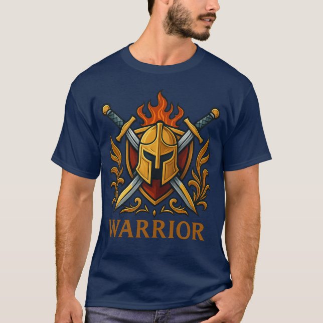 Warrior — Force and Courage in Fight T-Shirt (Front)