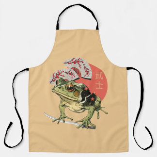 Warrior Frog with sword design Apron