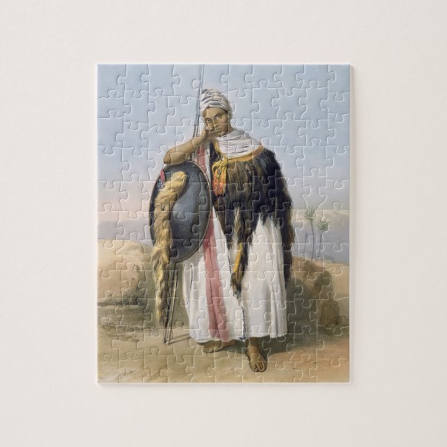 Warrior from Amhara, Ethiopia, illustration from ' Jigsaw Puzzle (Vertical)