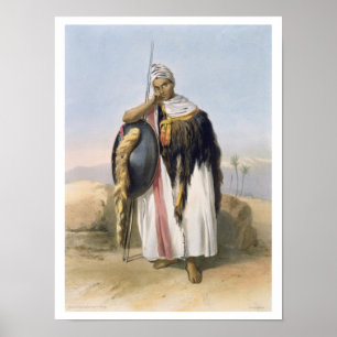 Warrior from Amhara, Ethiopia, illustration from ' Poster