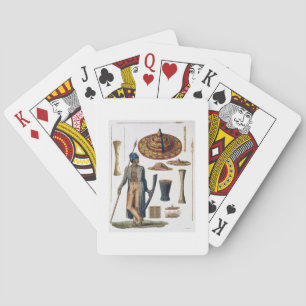 Warrior from Island of Guebe with items of Native Playing Cards
