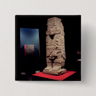 Warrior, from the Toltec Culture 15 Cm Square Badge