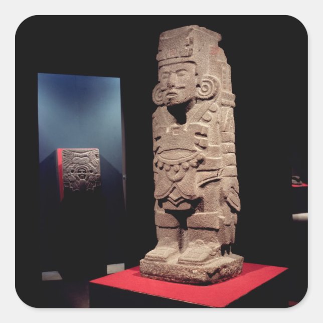Warrior, from the Toltec Culture Square Sticker (Front)