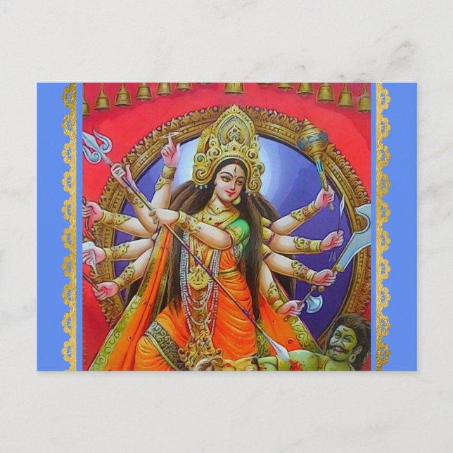 Warrior Goddess Durga Shakti Postcard (Front)