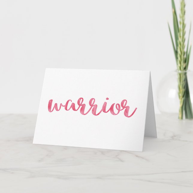 Warrior Greeting Card - Cancer Warrior Card (Front)
