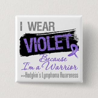 Warrior - Hodgkins Lymphoma Ribbon 15 Cm Square Badge