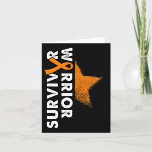 Warrior Hope Orange Ribbon Leukaemia Blood Cancer Card
