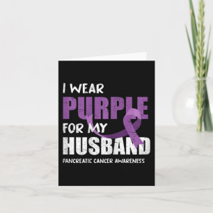 Warrior Husband Purple Ribbon Pancreatic Cancer Aw Card