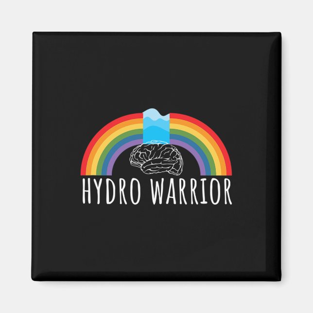 Warrior Hydrocephalus Awareness Brain Shunt Surviv Magnet (Front)