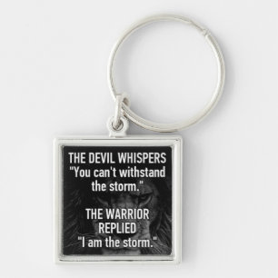 Warrior - I Am The Storm - Lion Beast Motivational Key Ring