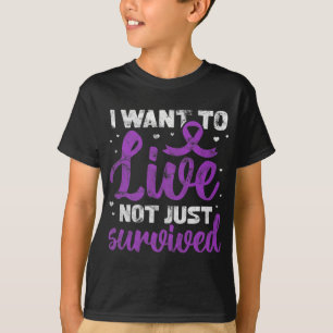Warrior I Want To Live Not Just Survived Grunge  T-Shirt