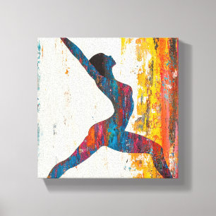 Warrior II Pose Stretched Canvas Print