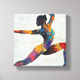 Warrior II Pose Stretched Canvas Print