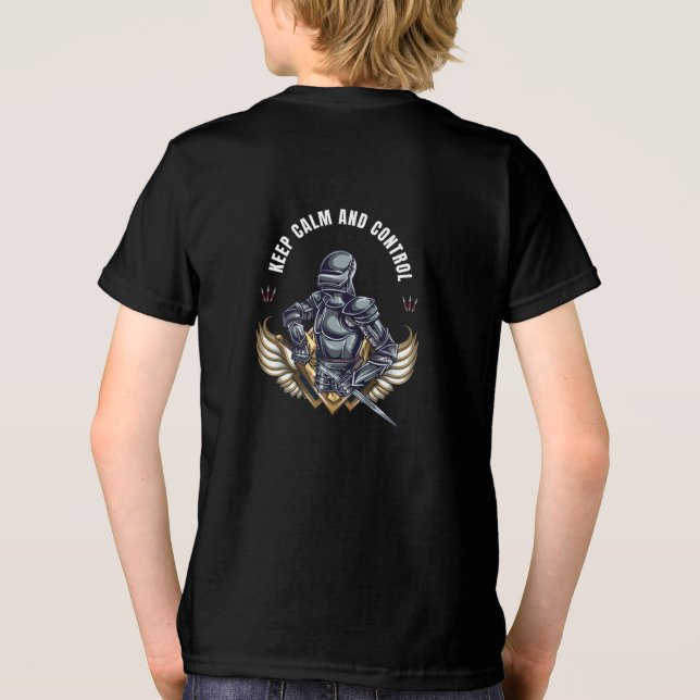 Warrior Illustrative Keep Calm and Control Tri-Blend Shirt (Back)