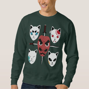 Warrior Katana Samurai Masks Sweatshirt
