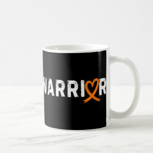 Warrior Kidney Cancer Fighter Love Heart Orange Ri Coffee Mug
