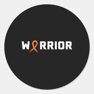 WARRIOR LEUKEMIA SHIRT - Blood Cancer Awareness  Classic Round Sticker