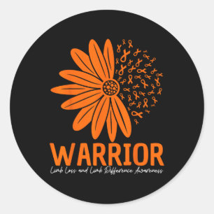 Warrior Limb Loss &amp; Limb Difference Awareness  Classic Round Sticker