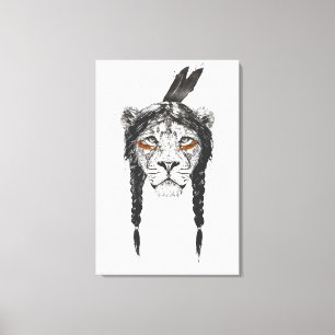 Warrior lion canvas print