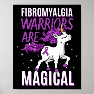 Warrior Magical Unicorn Awareness Ribbon Poster