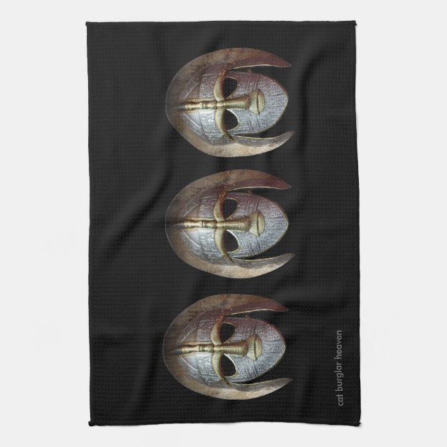 Warrior Mask Tea Towel (Vertical)