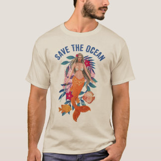 Warrior Mermaid - Save The Ocean T-Shirt