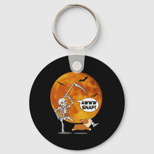Warrior Messy Bun Leopard Breast Cancer Awareness Key Ring