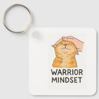 Warrior Mindset Cat Keychain – Zen Kitty Calm Vibe